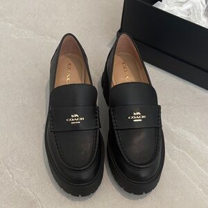 Coach Black Ruthie Leather Loafer